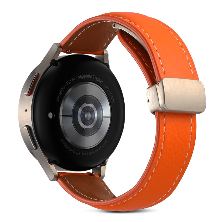 Universal Folding Buckle Genuine Leather Watch Band, For Coros Pace 2/Coros Apex 42mm, For Realme Watch 3/Amazfit GTR4/4 Pro