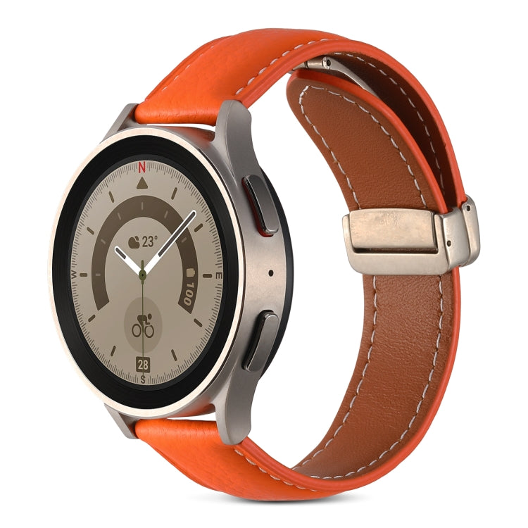 Universal Folding Buckle Genuine Leather Watch Band, For Coros Pace 2/Coros Apex 42mm, For Realme Watch 3/Amazfit GTR4/4 Pro