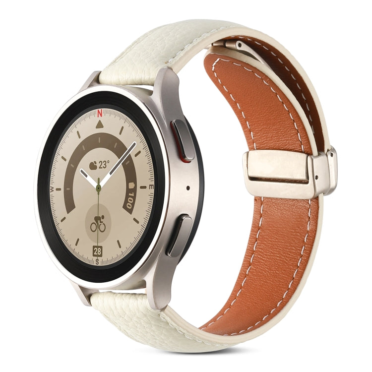 Universal Folding Buckle Genuine Leather Watch Band, For Coros Pace 2/Coros Apex 42mm, For Realme Watch 3/Amazfit GTR4/4 Pro