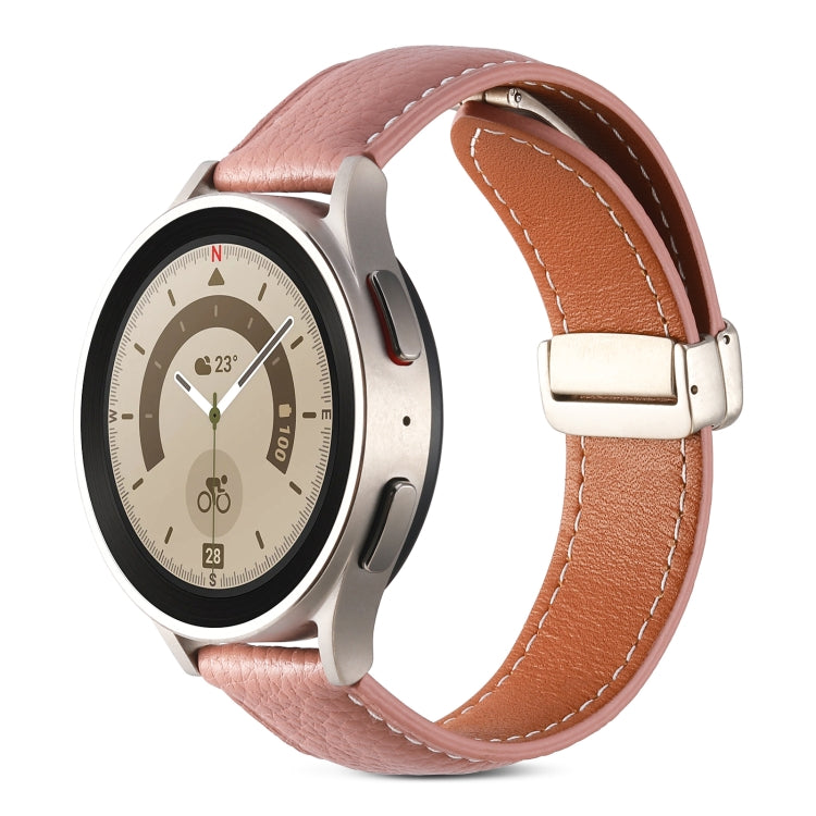 Universal Folding Buckle Genuine Leather Watch Band, For Coros Pace 2/Coros Apex 42mm, For Realme Watch 3/Amazfit GTR4/4 Pro