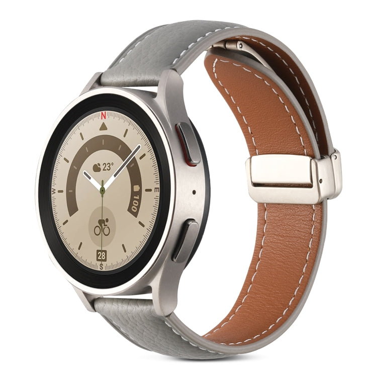 Universal Folding Buckle Genuine Leather Watch Band, For Coros Pace 2/Coros Apex 42mm, For Realme Watch 3/Amazfit GTR4/4 Pro