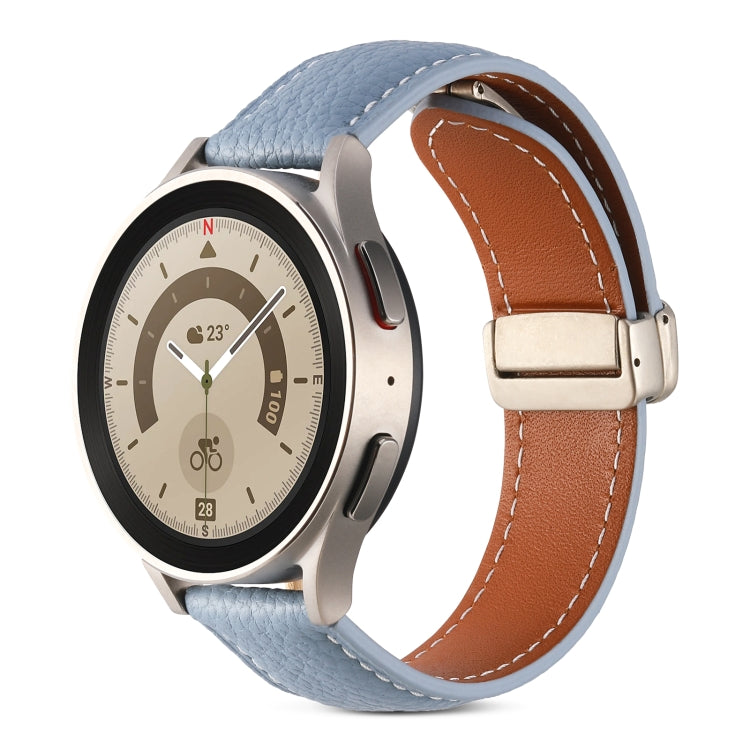 Universal Folding Buckle Genuine Leather Watch Band, For Coros Pace 2/Coros Apex 42mm, For Realme Watch 3/Amazfit GTR4/4 Pro