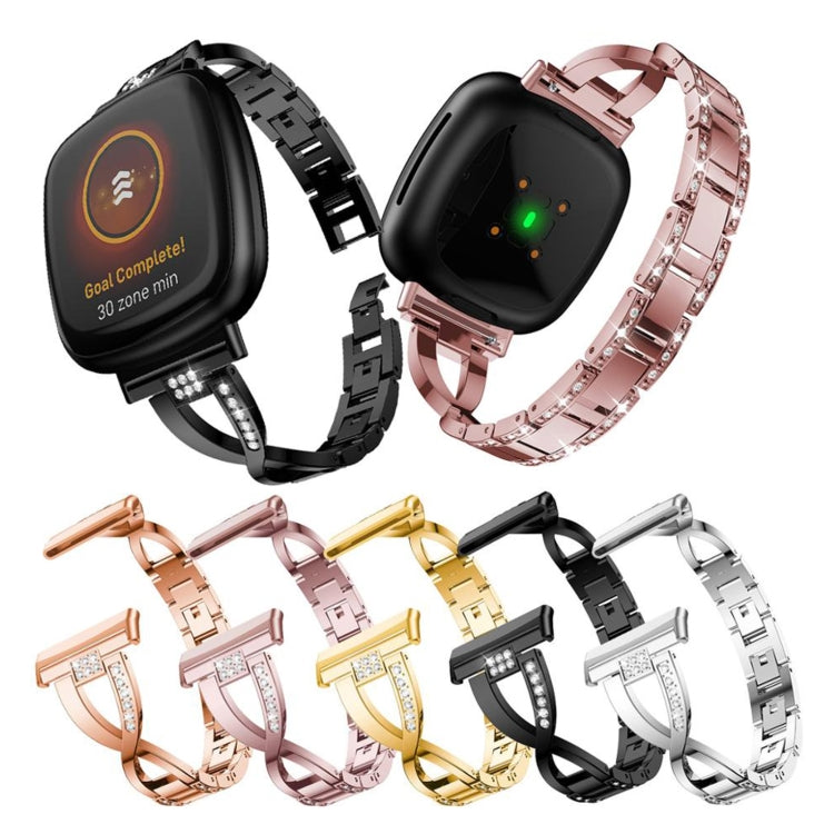 Universal  Diamond Metal Watch Band, For Fitbit Versa 3 / Sense, For Fitbit Versa 4 / Sense 2