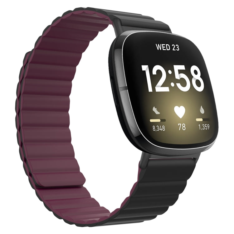 Universal Magnetic Silicone Watch Band, For Fitbit Versa 3 / Sense, For Fitbit Versa 4 / Sense 2