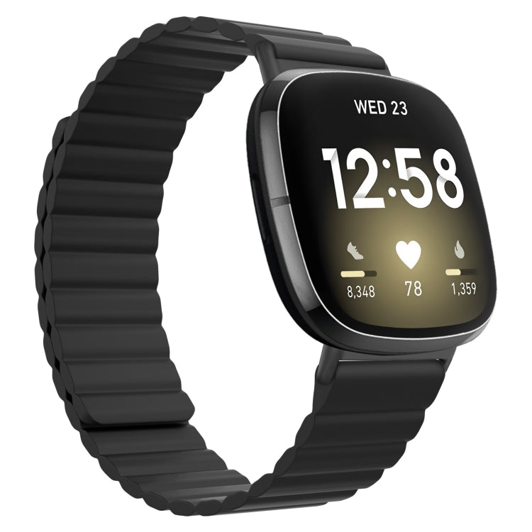 Universal Magnetic Silicone Watch Band, For Fitbit Versa 3 / Sense, For Fitbit Versa 4 / Sense 2
