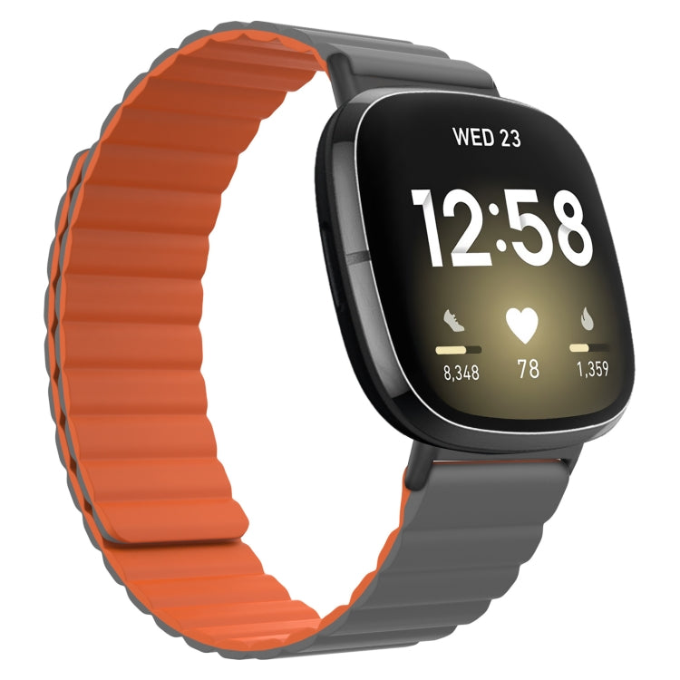 Universal Magnetic Silicone Watch Band, For Fitbit Versa 3 / Sense, For Fitbit Versa 4 / Sense 2