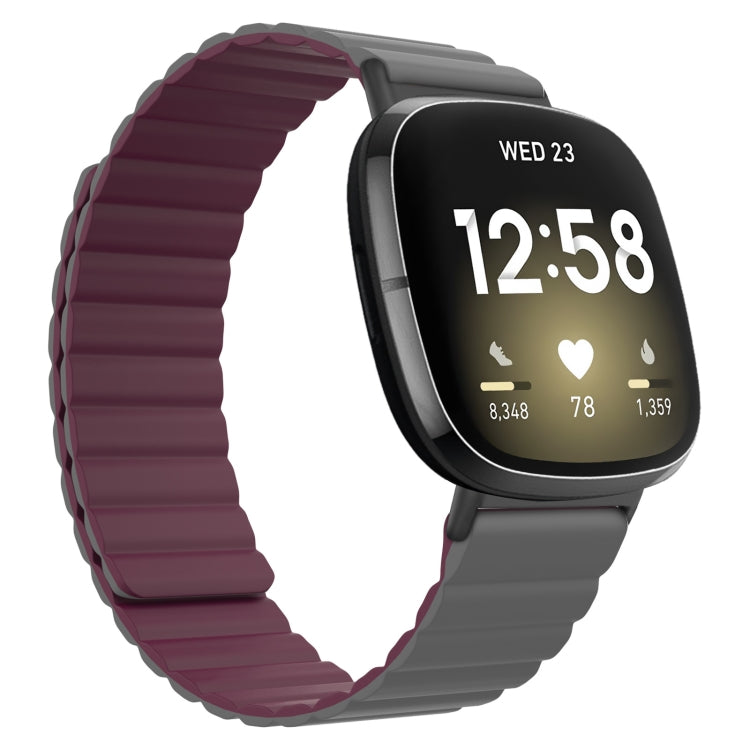 Universal Magnetic Silicone Watch Band, For Fitbit Versa 3 / Sense, For Fitbit Versa 4 / Sense 2