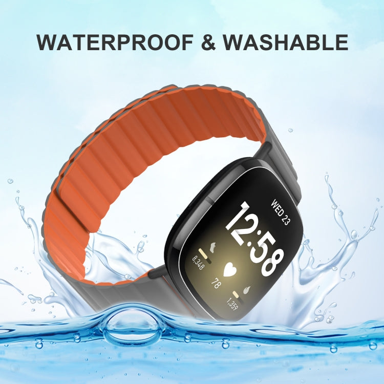 Universal Magnetic Silicone Watch Band, For Fitbit Versa 3 / Sense, For Fitbit Versa 4 / Sense 2