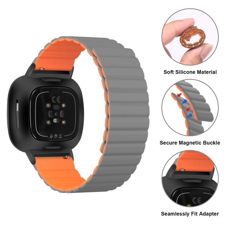 Universal Magnetic Silicone Watch Band, For Fitbit Versa 3 / Sense, For Fitbit Versa 4 / Sense 2