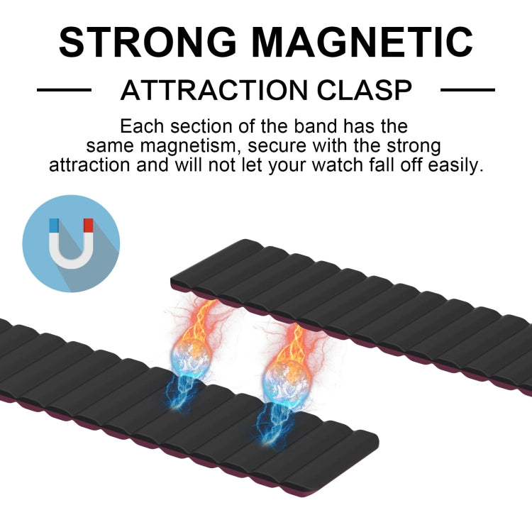 Universal Magnetic Silicone Watch Band, For Fitbit Versa 3 / Sense, For Fitbit Versa 4 / Sense 2