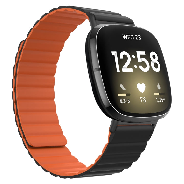 Universal Magnetic Silicone Watch Band, For Fitbit Versa 3 / Sense, For Fitbit Versa 4 / Sense 2