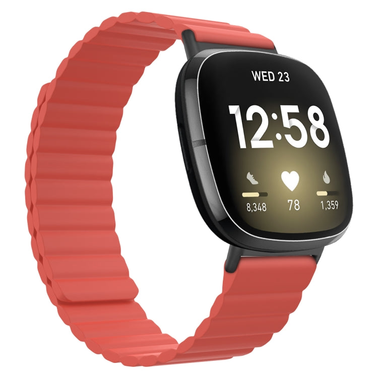 Universal Magnetic Silicone Watch Band, For Fitbit Versa 3 / Sense, For Fitbit Versa 4 / Sense 2