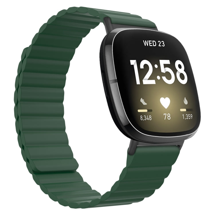 Universal Magnetic Silicone Watch Band, For Fitbit Versa 3 / Sense, For Fitbit Versa 4 / Sense 2