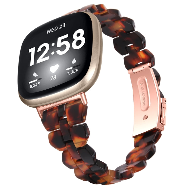 Universal Rhombus Resin Watch Band, For Fitbit Versa 3 / Sense, For Fitbit Versa 4 / Sense 2
