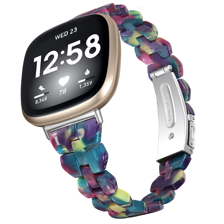 Universal Rhombus Resin Watch Band, For Fitbit Versa 3 / Sense, For Fitbit Versa 4 / Sense 2