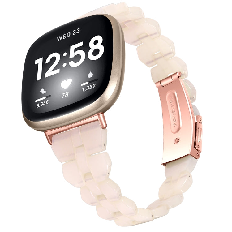 Universal Rhombus Resin Watch Band, For Fitbit Versa 3 / Sense, For Fitbit Versa 4 / Sense 2