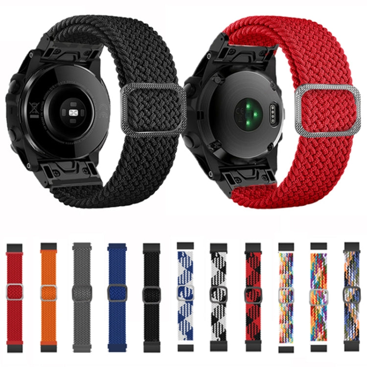 Adjustable Nylon Braided Elasticity Watch Band, For Garmin Fenix 7X