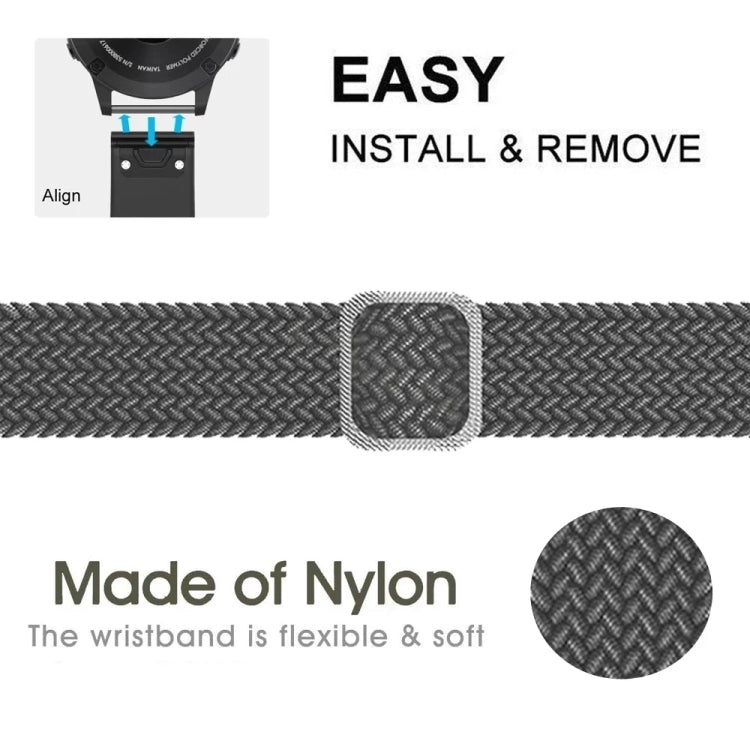 Adjustable Nylon Braided Elasticity Watch Band, For Garmin Fenix 7X