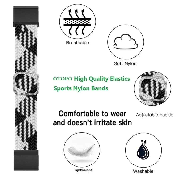 Adjustable Nylon Braided Elasticity Watch Band, For Garmin Fenix 7X