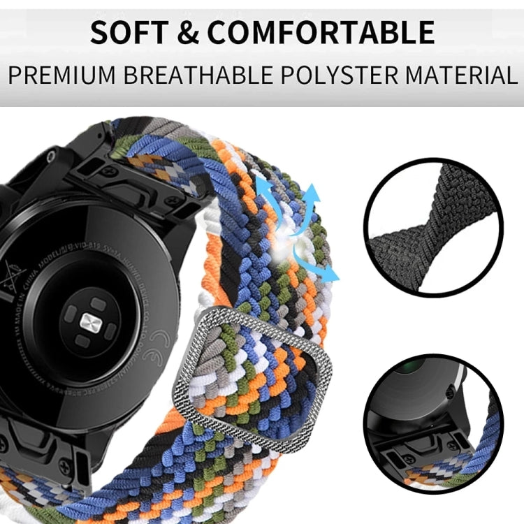 Adjustable Nylon Braided Elasticity Watch Band, For Garmin Fenix 7X