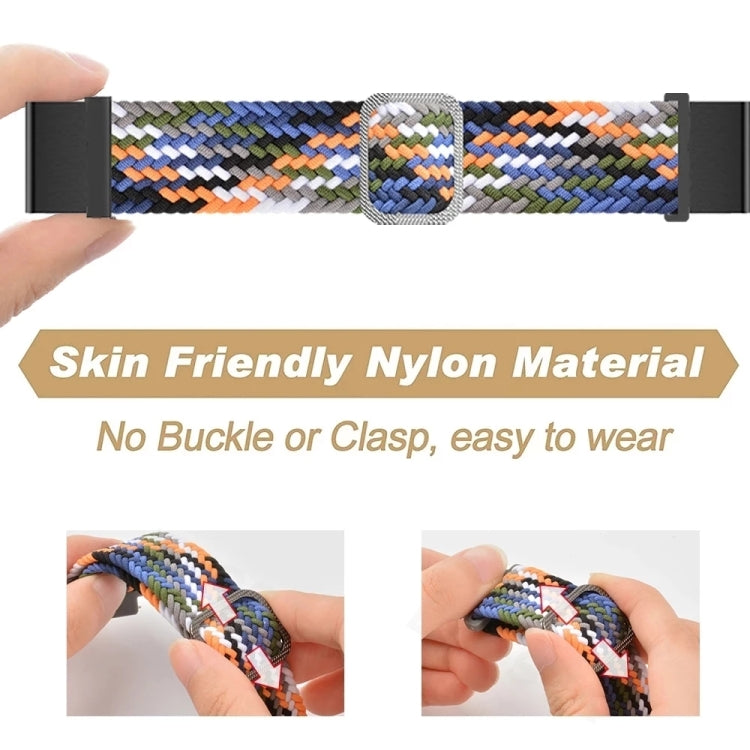 Adjustable Nylon Braided Elasticity Watch Band, For Garmin Fenix 7X