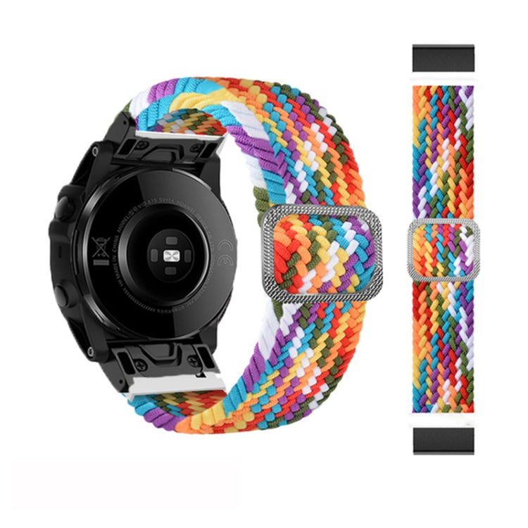 Adjustable Nylon Braided Elasticity Watch Band, For Garmin Fenix 7
