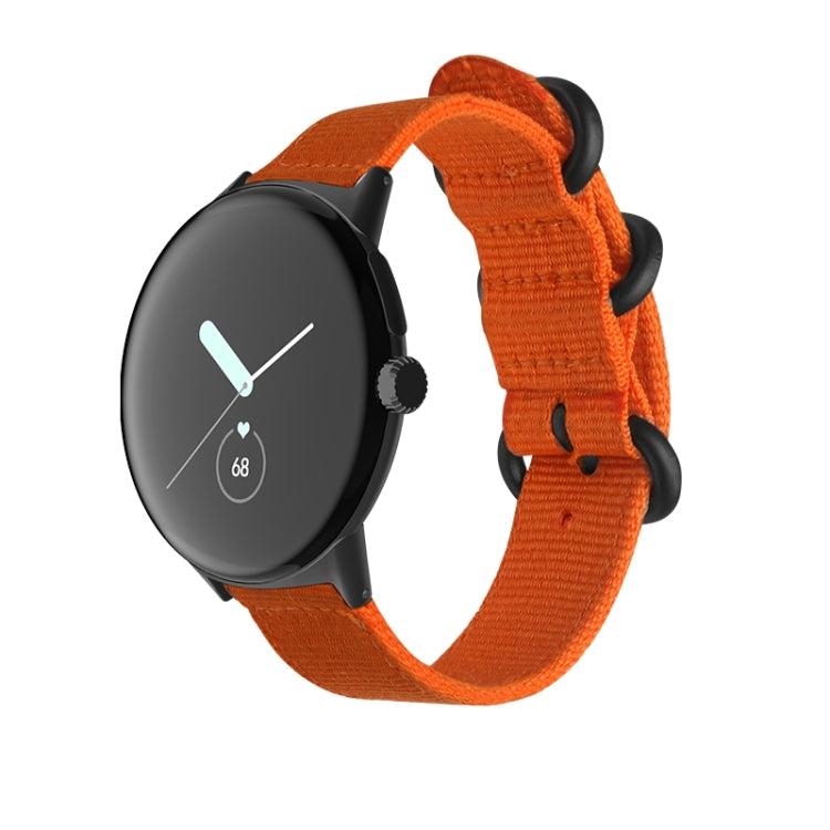 Woven Nylon Steel Buckle Watch Band, For Google Pixel Watch 4 / 3 / 2 / 1 41mm