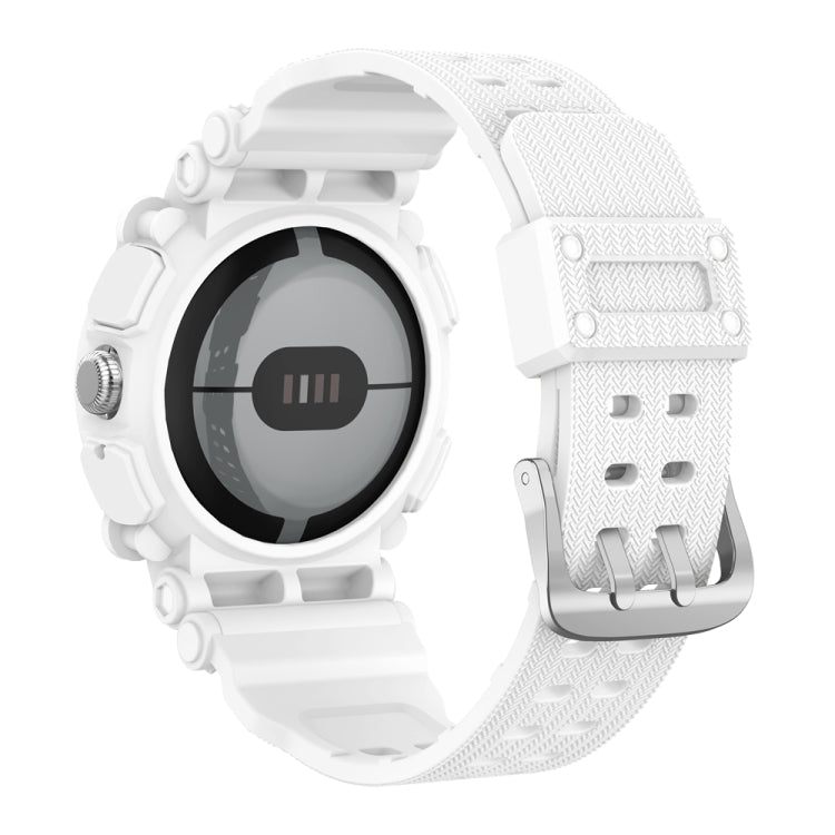 Three-proof Solid Color Integrated Watch Band, For Google Pixel Watch