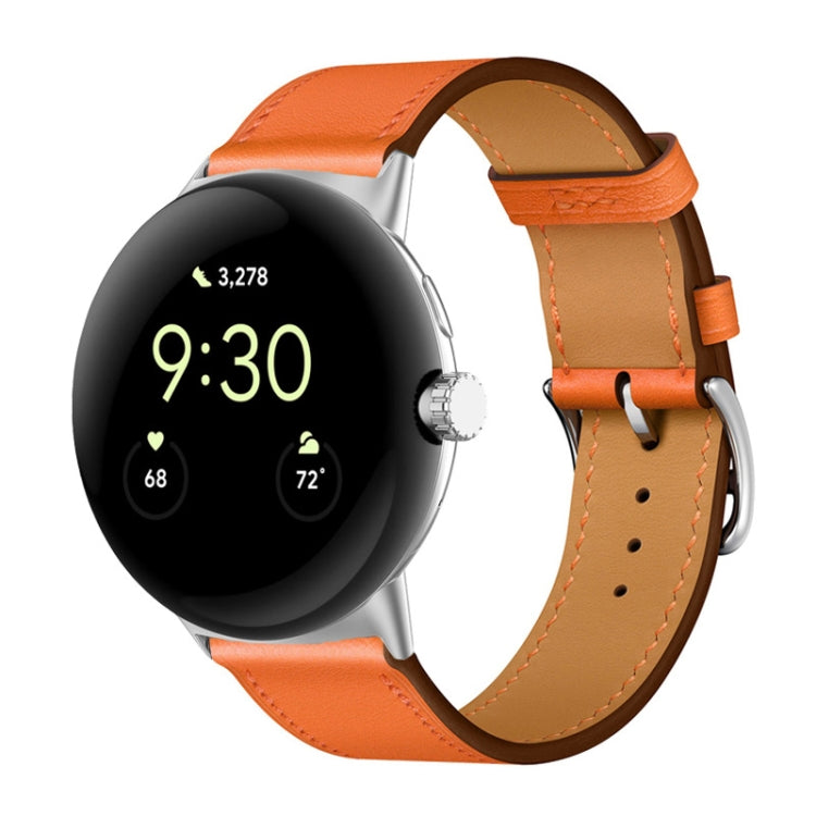 Genuine Leather Watch Band, For Google Pixel Watch 4 / 3 / 2 / 1 41mm