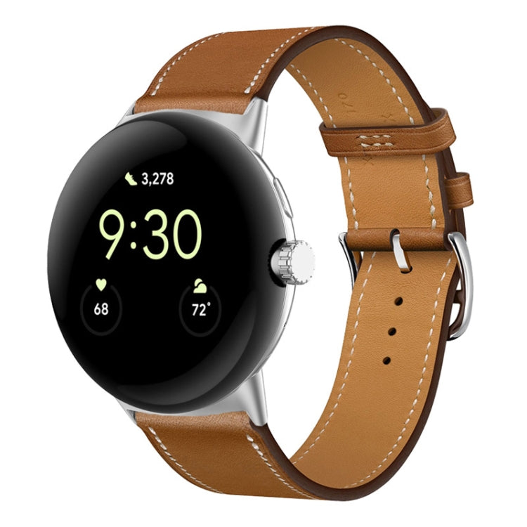 Genuine Leather Watch Band, For Google Pixel Watch 4 / 3 / 2 / 1 41mm