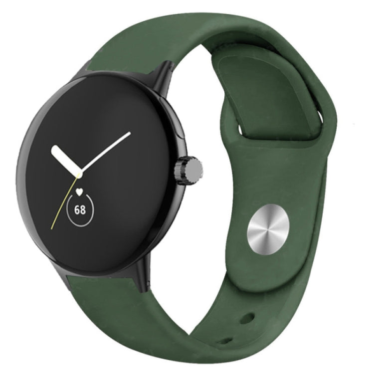 Solid Color Reverse Buckle Silicone Watch Band, For Google Pixel Watch 5 / 4 / 3 / 2 / 1 41mm, For Google Pixel Watch 4 / 3 / 2 / 1 41mm