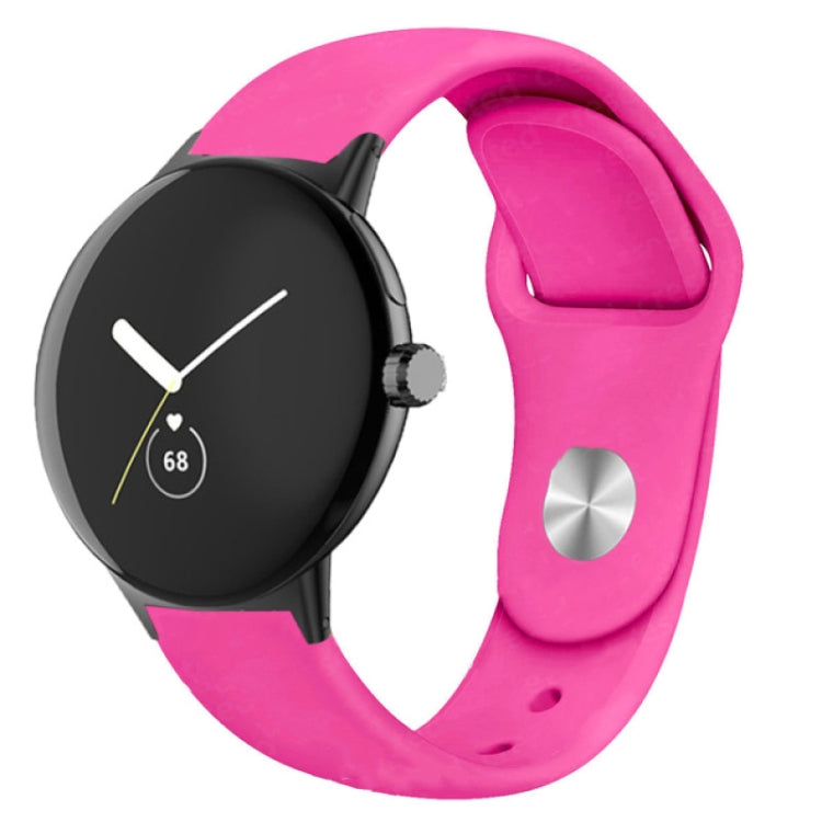 Solid Color Reverse Buckle Silicone Watch Band, For Google Pixel Watch 4 / 3 / 2 / 1 41mm