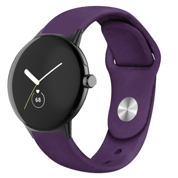 Solid Color Reverse Buckle Silicone Watch Band, For Google Pixel Watch 4 / 3 / 2 / 1 41mm
