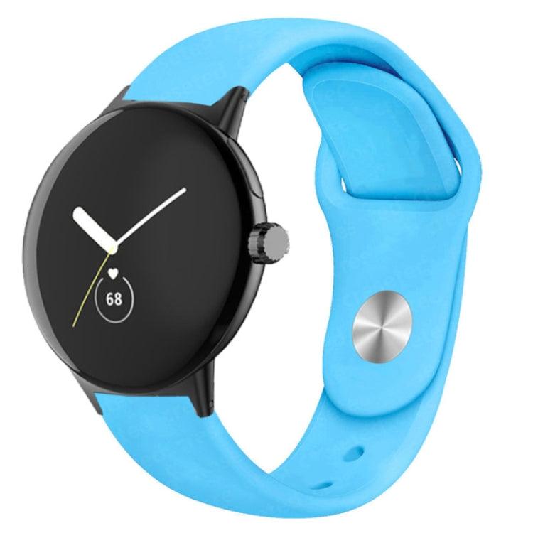 Solid Color Reverse Buckle Silicone Watch Band, For Google Pixel Watch 5 / 4 / 3 / 2 / 1 41mm, For Google Pixel Watch 4 / 3 / 2 / 1 41mm