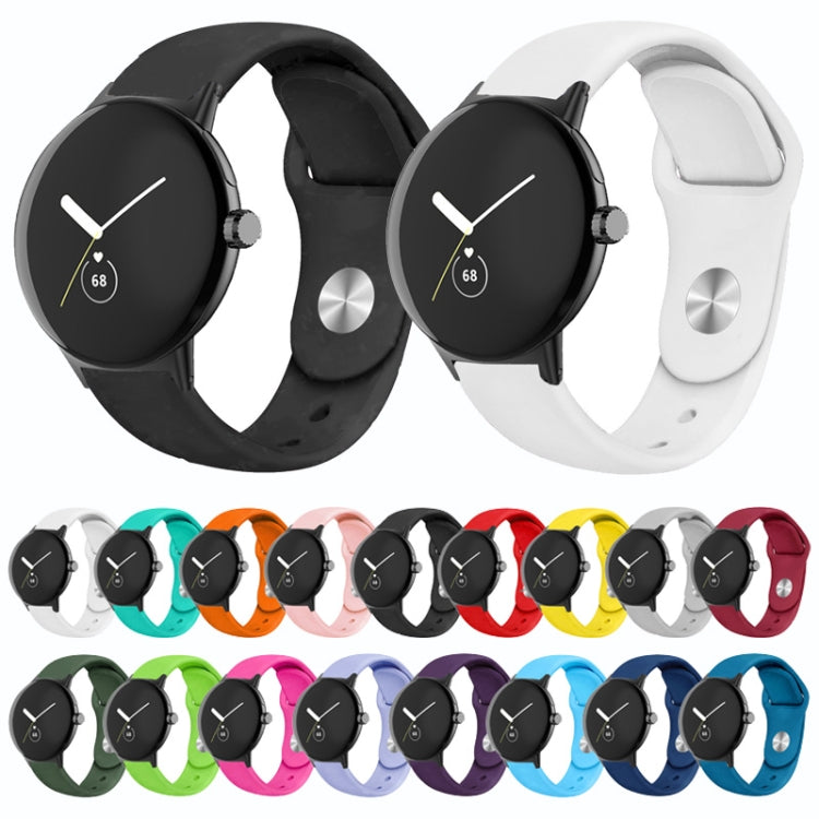 Solid Color Reverse Buckle Silicone Watch Band, For Google Pixel Watch 4 / 3 / 2 / 1 41mm