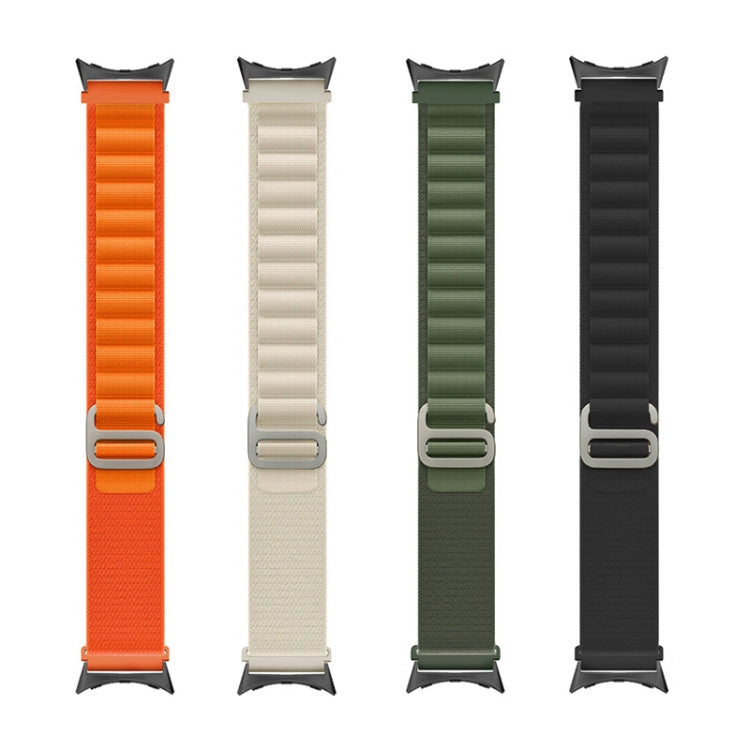 Nylon Loop Black Connector Watch Band, For Google Pixel Watch 4 / 3 / 2 / 1 41mm