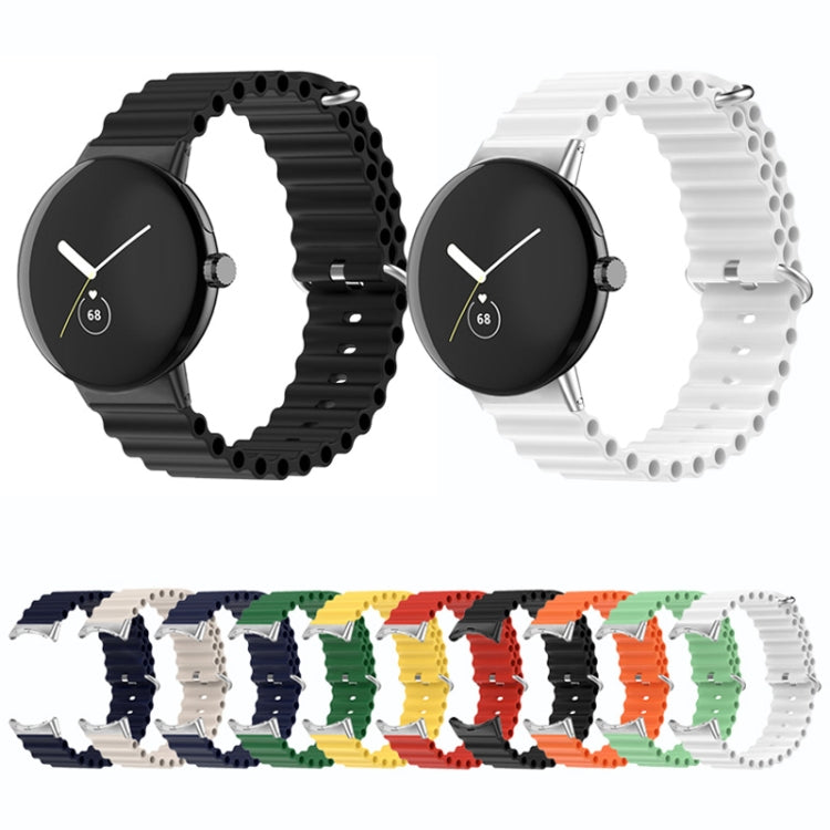 Ocean Silicone Watch Band, For Google Pixel Watch 5 / 4 / 3 / 2 / 1 41mm