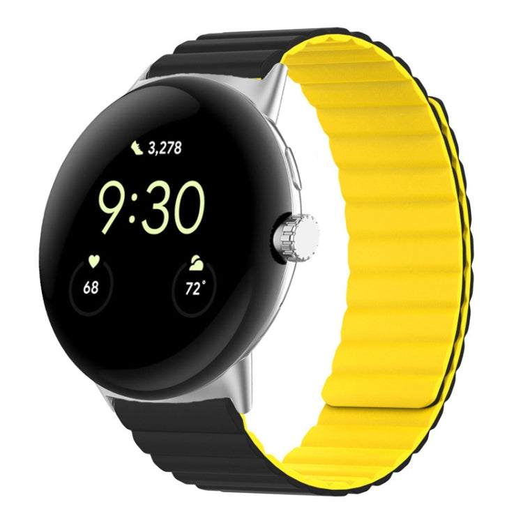 Two-section Magnetic Silicone Watch Band, For Google Pixel Watch 4 / 3 / 2 / 1 41mm