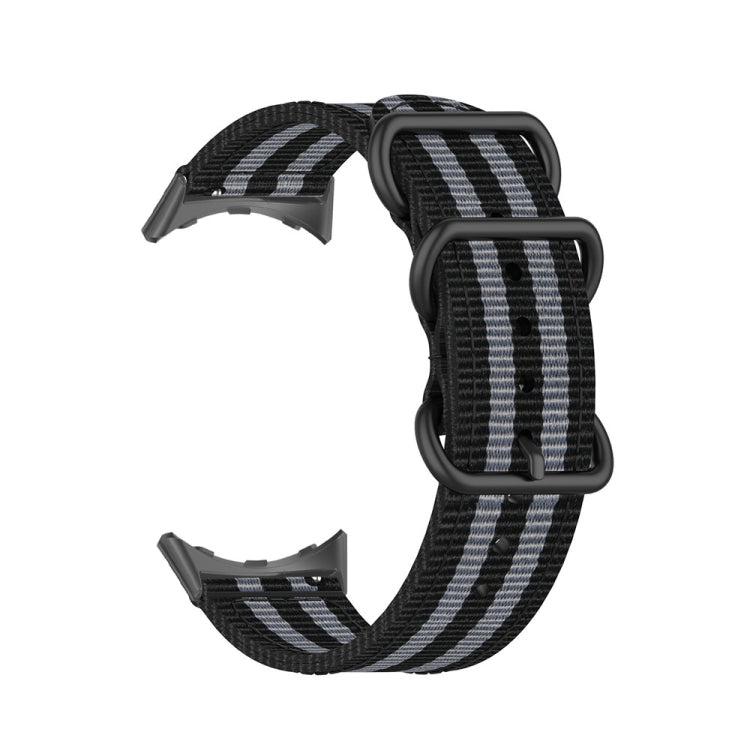Three-ring Black Buckle Nylon Watch Band, For Google Pixel Watch 4 / 3 / 2 / 1 41mm