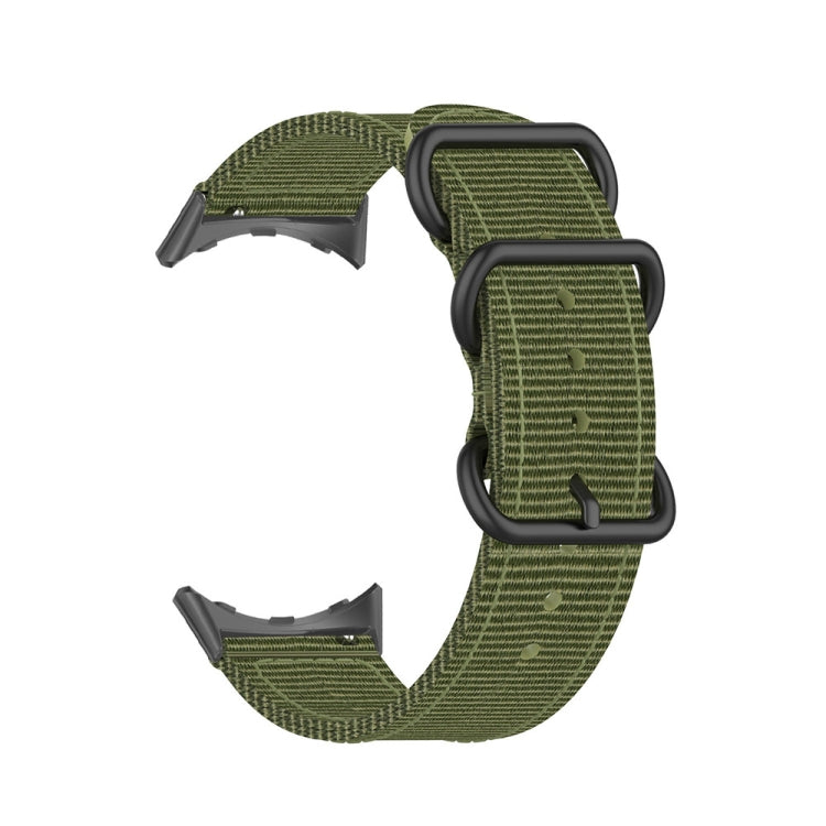 Three-ring Black Buckle Nylon Watch Band, For Google Pixel Watch 4 / 3 / 2 / 1 41mm