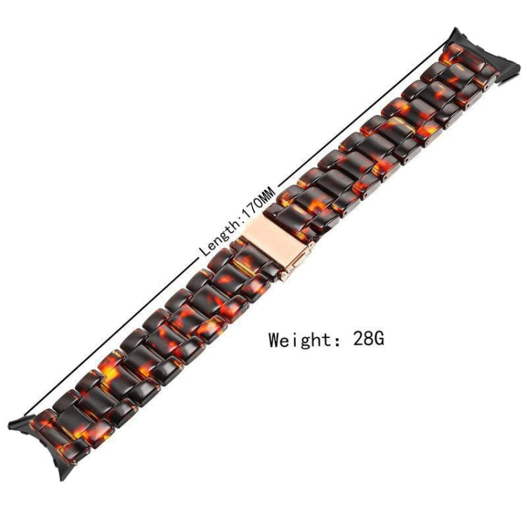 Three-beads Resin Watch Band, For Google Pixel Watch 4 / 3 / 2 / 1 41mm