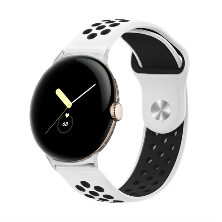 Two-color Reverse Buckle Silicone Watch Band, For Google Pixel Watch 4 / 3 / 2 / 1 41mm