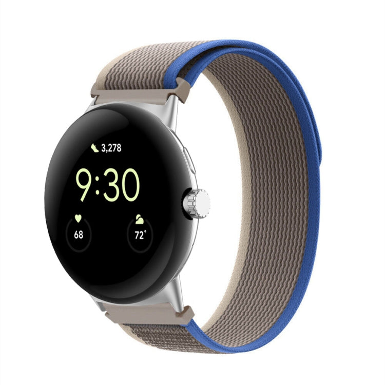 Loop Silver Connector Nylon Watch Band, For Google Pixel Watch 4 / 3 / 2 / 1 41mm