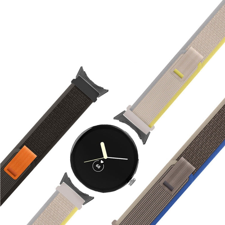 Loop Black Connector Nylon Watch Band, For Google Pixel Watch 4 / 3 / 2 / 1 41mm