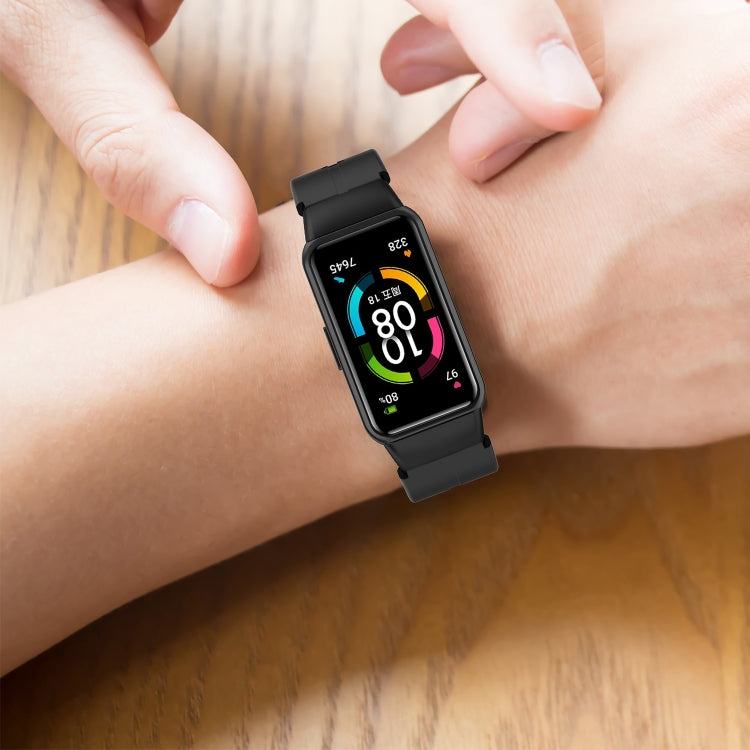 Solid Color Silicone Watch Band, For Honor Band 7