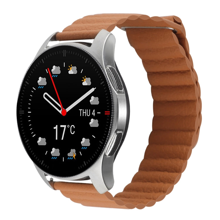 22mm Magnetic Loop Leather Watch Band, For Coros Apex 46mm/Apex Pro / Ticwatch Pro 3
