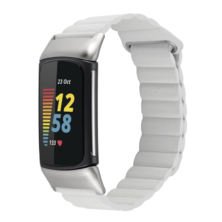 Magnetic Loop Leather Watch Band, For Fitbit Charge 5