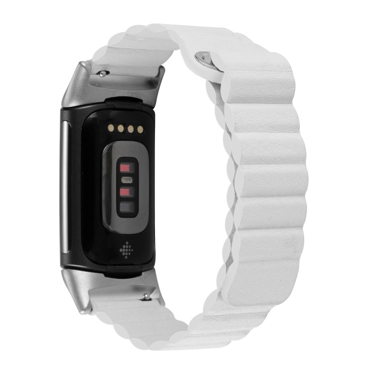 Magnetic Loop Leather Watch Band, For Fitbit Charge 5