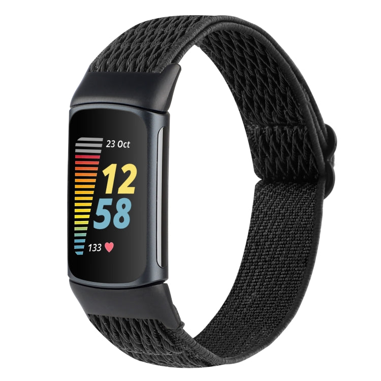 Buckle Wave Braided Nylon Watch Band, For Fitbit Inspire 2, For Fitbit Inspire, For Fitbit Charge 5