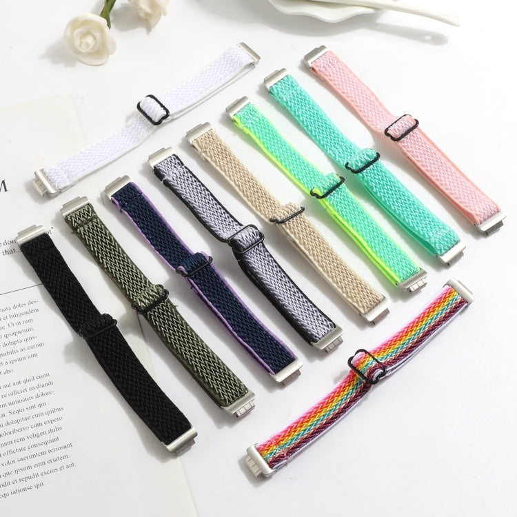 Buckle Wave Braided Nylon Watch Band, For Fitbit Inspire 2, For Fitbit Inspire, For Fitbit Charge 5